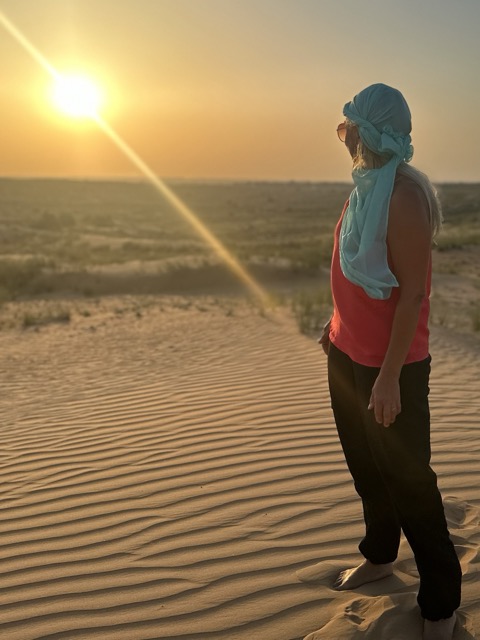 Aileen zum Sonnenuntergang