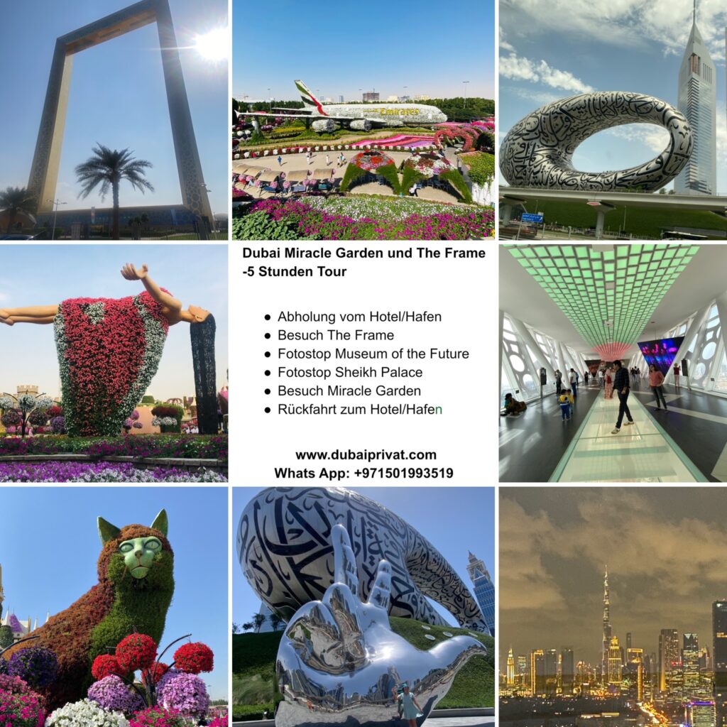 Dubai mit Miracle Garden und Frame