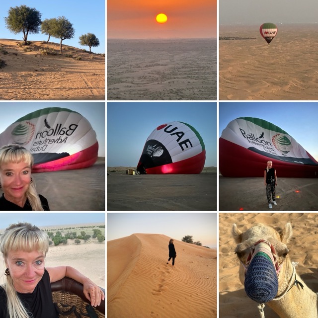 Heißluftballonfahrt in Dubai collage