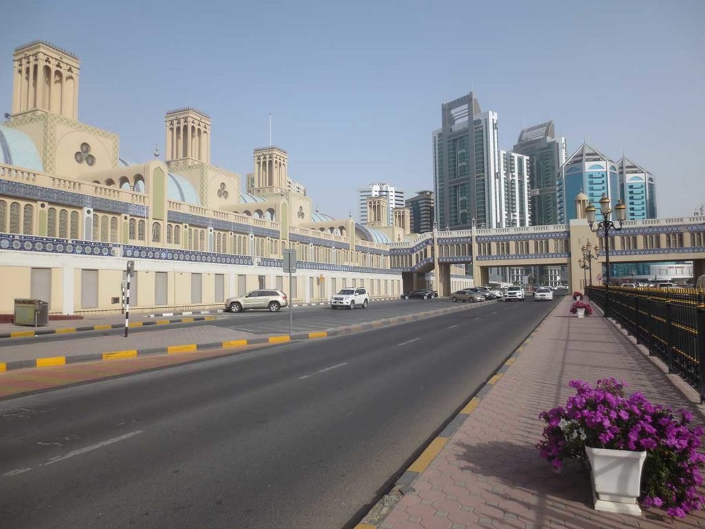 Blick auf den Blue Souk in Sharjah