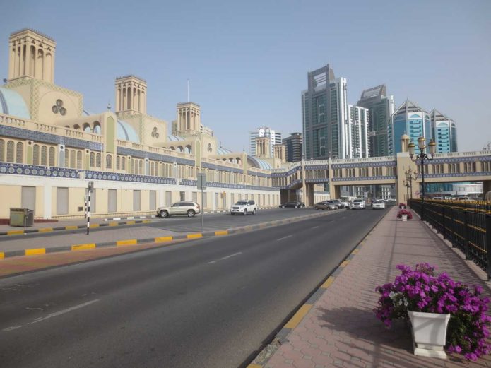 Blick auf den Blue Souk in Sharjah