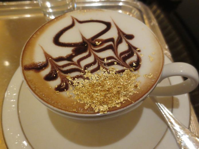 Gold Cappuccino in Emirates Palace - Abu Dhabi by Night Tour