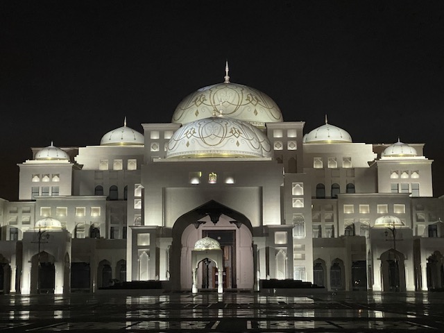 Lichtspiele im Präsidenten Palast in Abu Dhabi
